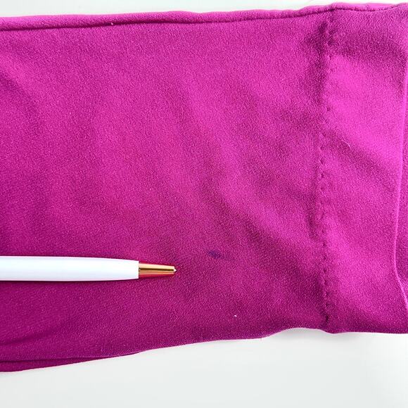 Victoria's Secret Magenta Knee-Length Dress Size S Warp Style V-Neck 3/4 Sleeve - Picture 11 of 11